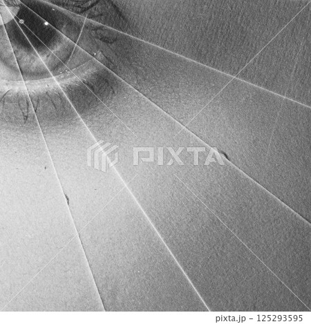 Abstract paper art collage illustration of woman eye Abstract paper art collage illustration of woman eye 125293595