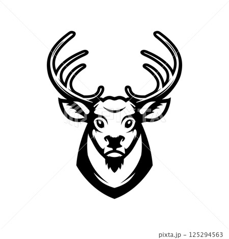 Illustration of deer head. Design elements 125294563