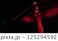 真暗な夜空に伸びる深紅の橋脚 125294592