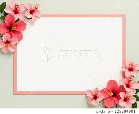 Colorful flowers adorn a blank canvas, inviting creativity and artistic expression. The gentle hues and arrangement evoke a sense of calm and inspiration Generative AI 125294901
