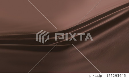 Blank brown fabric material crumpled mockup, side view Blank brown fabric material crumpled mockup, side view 125295446