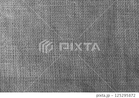 texture fabric burlap for sewing grey background color macro 125295872