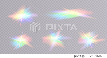 Experience Vibrant and Colorful Light Effects Combined with Sparkles for Your Contemporary Digital Design Projects 125296020