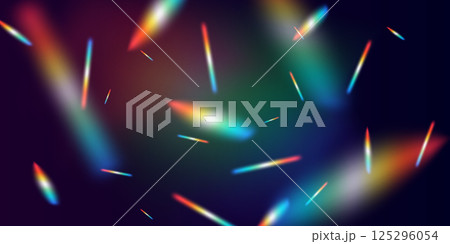 Vibrantly Colorful Light Streaks That Dance on a Dark Background Abstract Digital Art Composition and Design 125296054