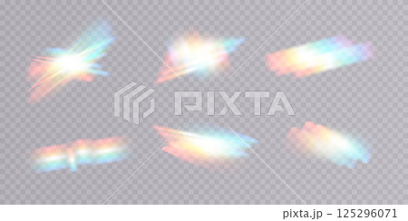 Stunning and Colorful Light Effects Perfect for Use in Graphic Design and Art Projects Across Various Media Stunning and Colorful Light Effects Perfect for Use in Graphic Design and Art Projects Across Various Media 125296071