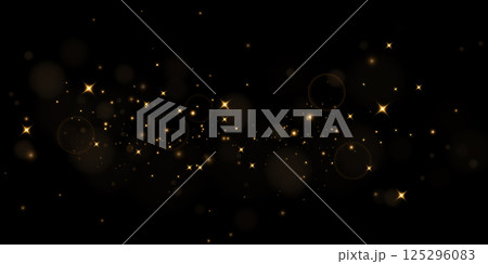 Sparkling Golden Glitter on a Beautiful Dark Background That Captivates the Imagination and Enchants the Viewer 125296083