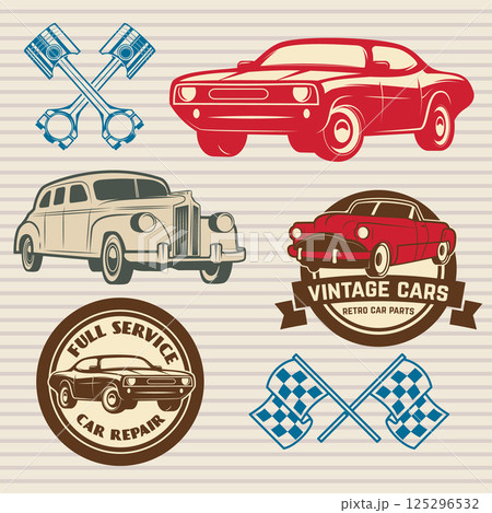 car service labels. Set of design elements in vector 125296532