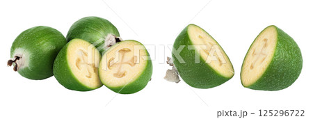 Feijoa fruit isolated on white background 125296722