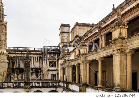 Main cloister of the Monastery of the Order of Christ, Convento de Cristo in Tomar, Portugal. Main cloister of the Monastery of the Order of Christ, Convento de Cristo in Tomar, Portugal. 125296744