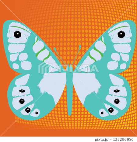 beautiful butterfly on halftone background beautiful butterfly on halftone background 125296950