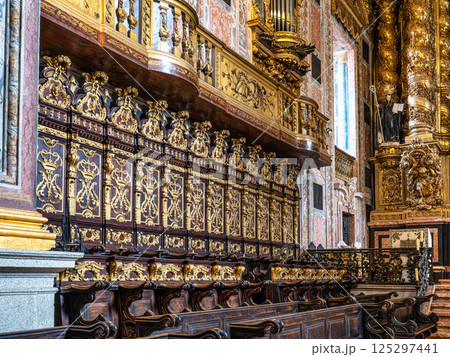 Interior view of Porto Cathedral Interior view of Porto Cathedral 125297441