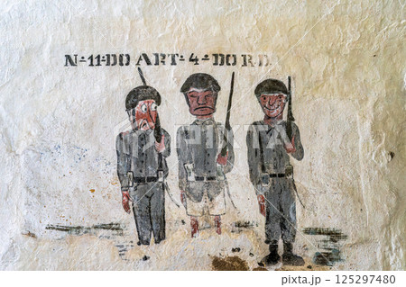 Elvas, Portugal - Apr 02, 2025: Interior of the Fort Nossa Senhora da Graca at Elvas in Alentejo, Portugal. 125297480