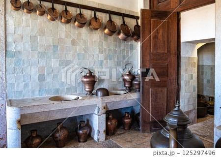 Mafra, Portugal - Apr 11, 2025: Interior of the Mafra National Palace at Mafra, Portugal. Mafra, Portugal - Apr 11, 2025: Interior of the Mafra National Palace at Mafra, Portugal. 125297496