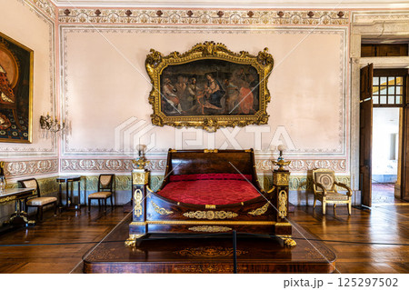 Mafra, Portugal - Apr 11, 2025: Interior of the Mafra National Palace at Mafra, Portugal. 125297502