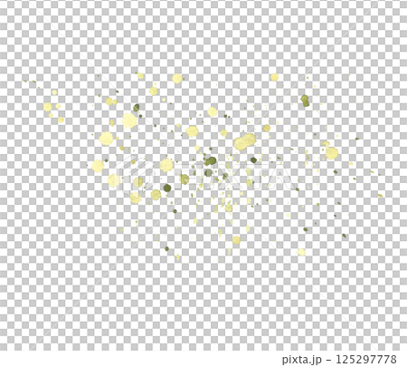 Olive abstract watercolor splashes, drops and blots. Hand drawn light and dark green splatter paint. Chaotic stains design element isolated from background for backdrops. Sketch of dynamic blobs 125297778
