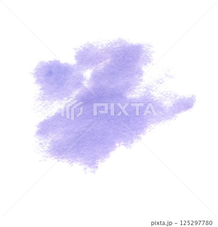 Purple abstract watercolor stain with soft, blurry edges. Hand drawn violet bright brush stroke in wet-on-wet technique. Lilac spot design element isolated from background for decoration backdrop Purple abstract watercolor stain with soft, blurry edges. Hand drawn violet bright brush stroke in wet-on-wet technique. Lilac spot design element isolated from background for decoration backdrop 125297780