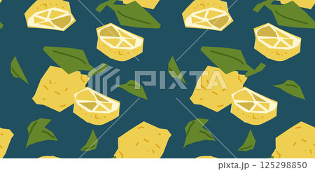 Lemon seamless pattern 125298850