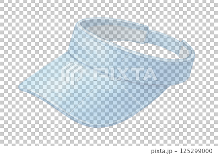 青いサンバイザーの水彩イラスト 125299000