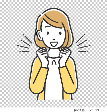 Excited young woman 125299102