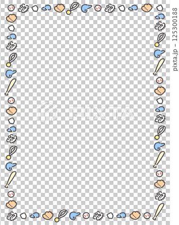 簡單可愛的手繪棒球框 簡單可愛的手繪棒球框 125300188