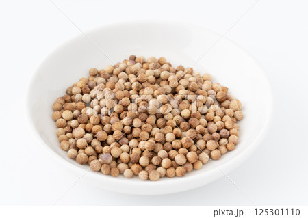 お皿に載せたコリアンダーシード（ホール） 125301110