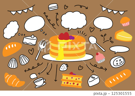 ケーキ 吹き出し 矢印 セット ケーキ 吹き出し 矢印 セット 125301555