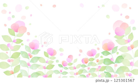 かわいい春の小花のフレーム4 125301567