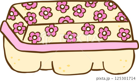 Cute groovy Carton Of Eggs Illustration Hand Drawn, Pastel Farmer Market 125301714