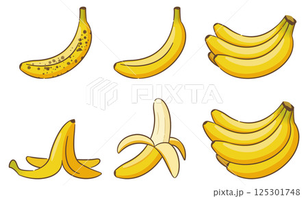 バナナのイラストセット 125301748