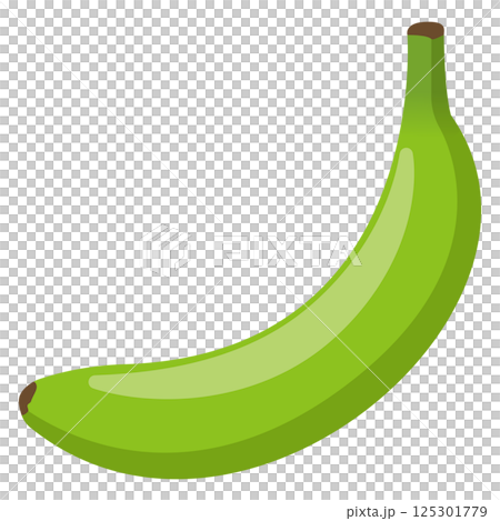 グリーンバナナのイラスト 125301779