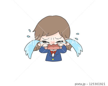 大泣きする女の子 125301921