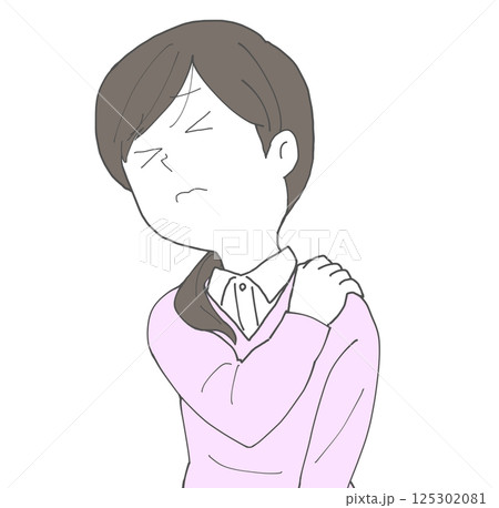 肩が痛い女性 125302081
