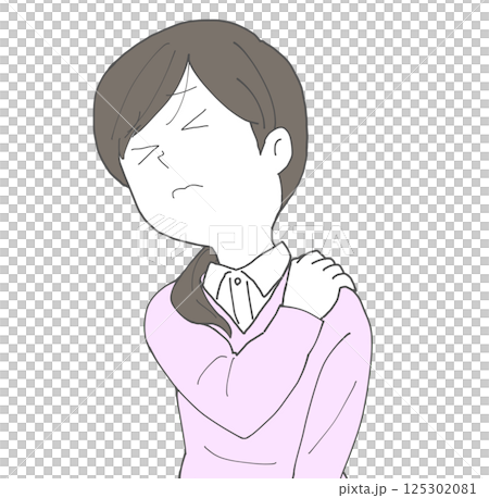 肩が痛い女性 125302081