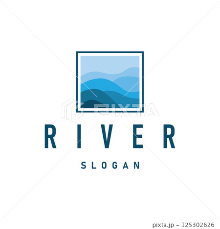 river logo design beautiful natural river scenery with simple minimalist concept illustration of product brand template river logo design beautiful natural river scenery with simple minimalist concept illustration of product brand template 125302626