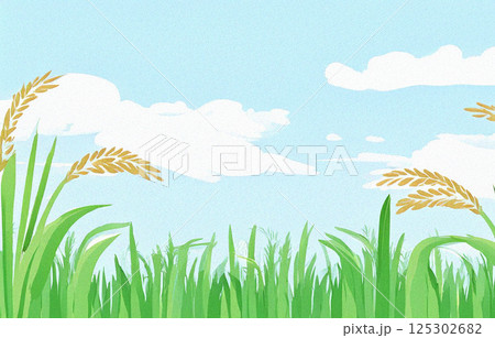 田んぼの背景イラスト 125302682