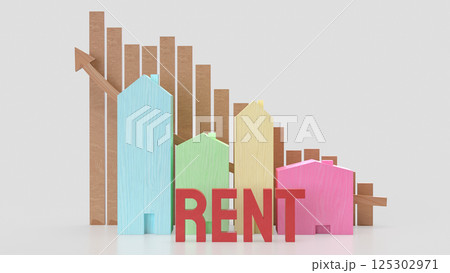 The House wood for property or Building concept 3d Rendering. The House wood for property or Building concept 3d Rendering. 125302971