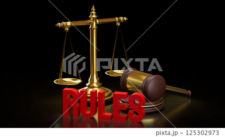 The Libra and hammer for law concept 3d Rendering. The Libra and hammer for law concept 3d Rendering. 125302973