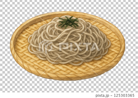 用水彩畫出的 Zaru 蕎麥麵的簡單插圖 用水彩畫出的 Zaru 蕎麥麵的簡單插圖 125303365