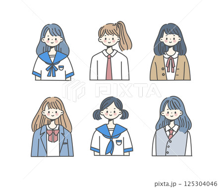 女子高生の制服セット 125304046