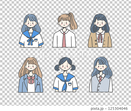 女子高生の制服セット 125304046