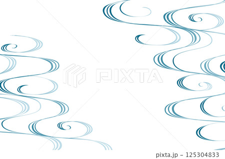 水の流れ、和柄、清流のイラスト 水の流れ、和柄、清流のイラスト 125304833