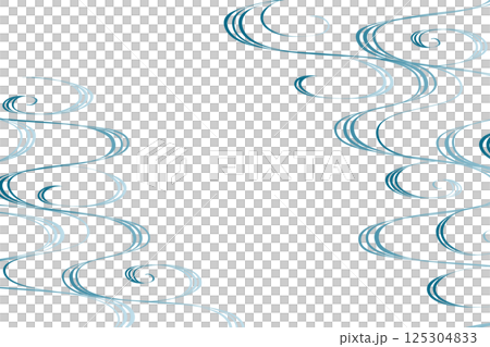 水の流れ、和柄、清流のイラスト 水の流れ、和柄、清流のイラスト 125304833