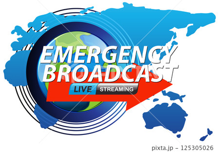 Emergency Broadcast Live Streaming Illustration Emergency Broadcast Live Streaming Illustration 125305026