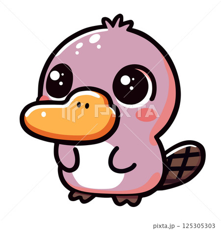 adorable cute platypus cartoon character 125305303