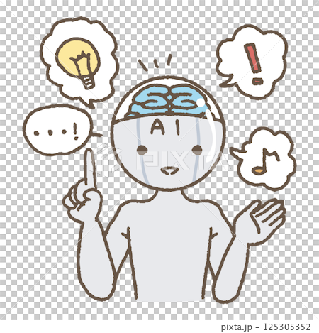 Illustrations suggested by an AI robot 125305352