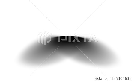 遠近感のある複数光源に照らされたぼやけた丸い影 125305636