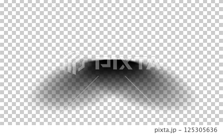 遠近感のある複数光源に照らされたぼやけた丸い影 125305636