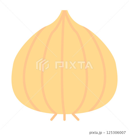 柔らかい色の野菜イラスト　玉ねぎ 125306007