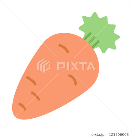 柔らかい色の野菜イラスト　にんじん 125306008