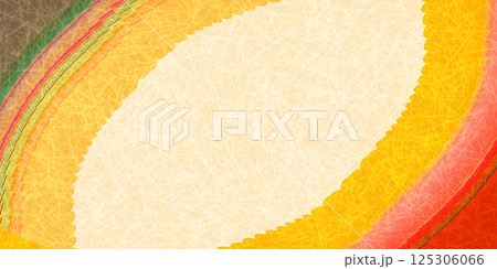 オレンジ　和柄　秋　背景	 125306066